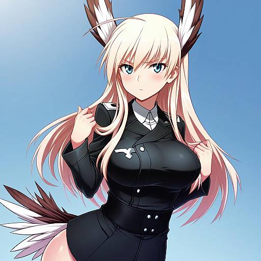 Illustration of Hanna-justina marseille, world witches series in the style of In (ain)