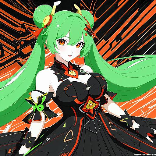 Illustration of Ai-chan (honkai impact), honkai (series) in the style of Waero