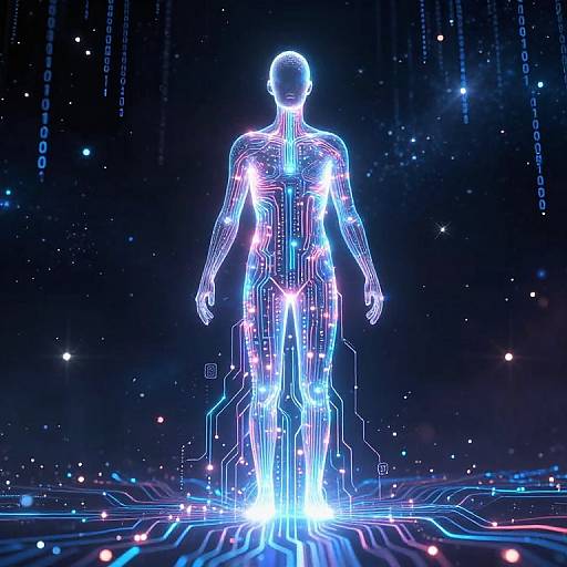 Digital Genesis: AI Creation Scene