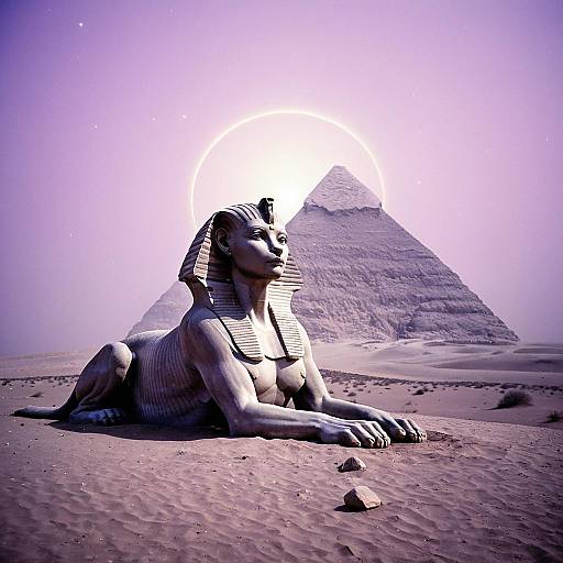 Ethereal Sphinx in Mystical Desert
