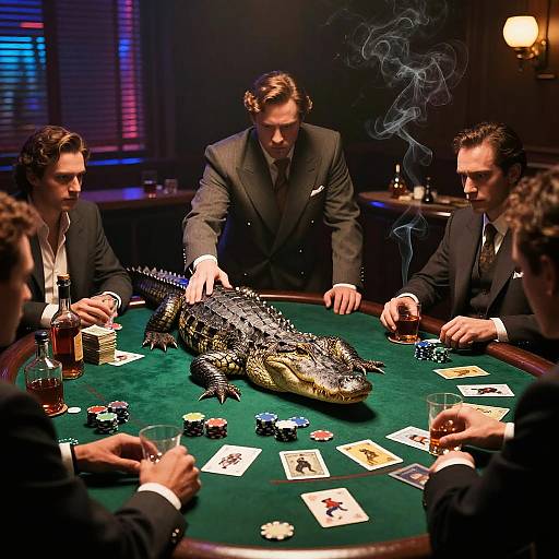 Film-Noir Alligator Crime Showdown