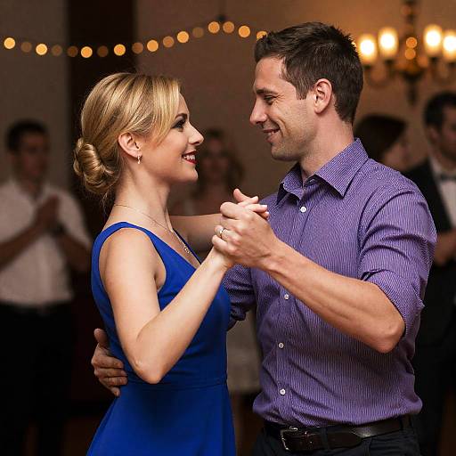 Intimate Dance Under Blurred Lights