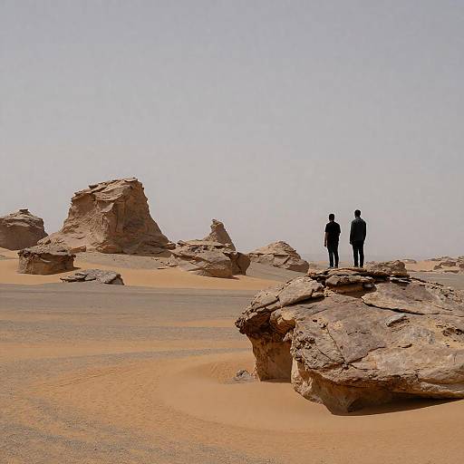 Stunning Desert Landscape with Silhouettes