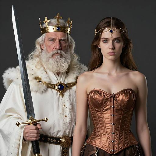 Dramatic Portrait of Two Figures