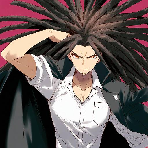 Illustration of Hagakure yasuhiro, danganronpa (series) in the style of Urutsu sahari