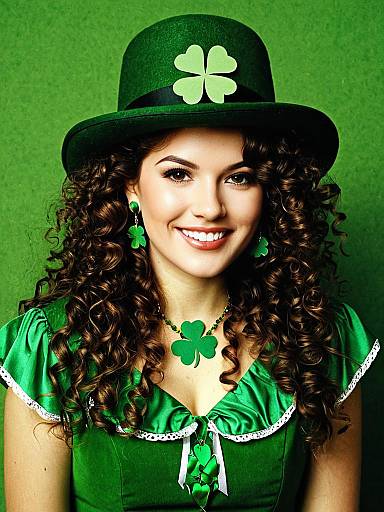 St. Patrick's Day Woman Costume Portrait