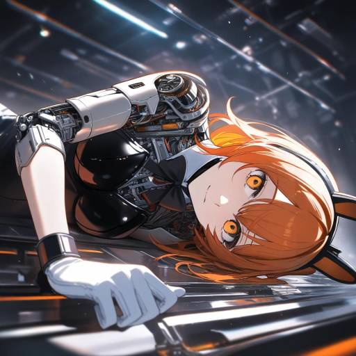 Android Girl with Orange Features