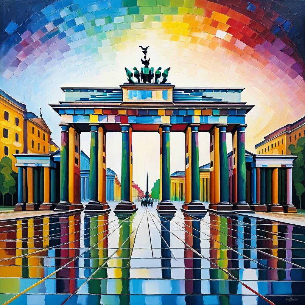 Brandenburg Gate in Kandinsky's Style