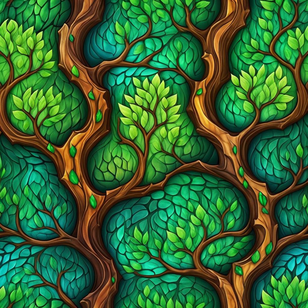 Whimsical Fantasy Tree Bark Texture Design