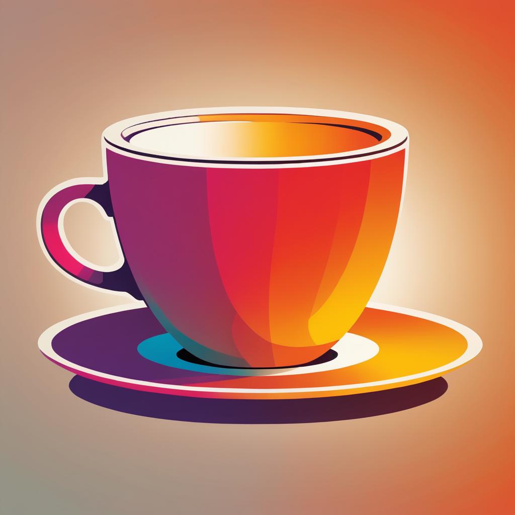 Stylish Coffee Cup in Warhol Style