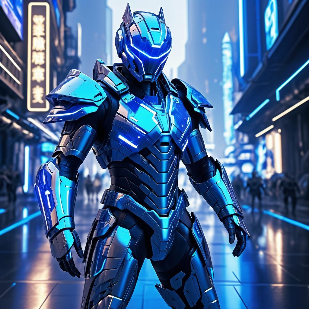 Futuristic Cybernetic Warrior Concept Art