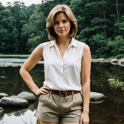 Woman Outdoors in Casual Summer Outfit