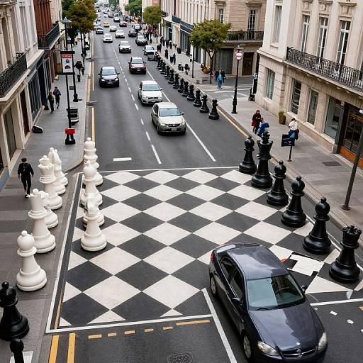 Surreal Chessboard Möbius Road