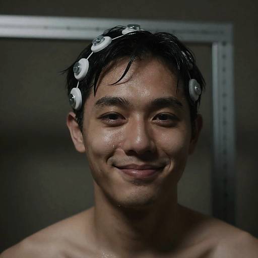 Intimate Portrait of a Man with Electrodes