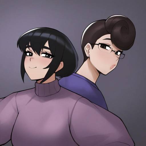 Illustration of Abe takakazu, kuso miso technique in the style of Donburi (donburikazoku)