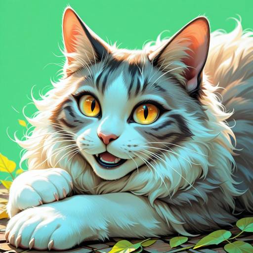 Fluffy Maine Coon Cat in Nature Fluffy Maine Coon Cat in Nature