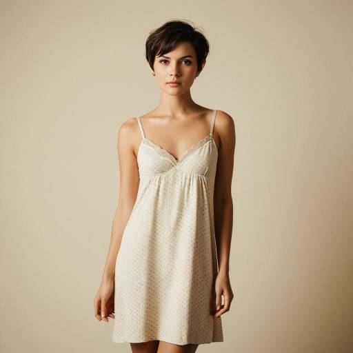 Serene Woman in Vintage Nightgown