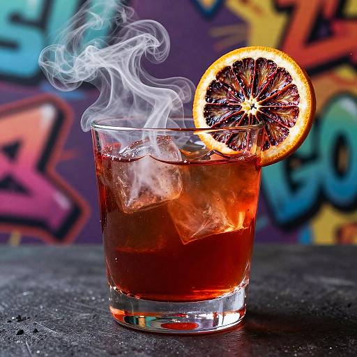 Smoky Negroni Graffiti Comic Illustration