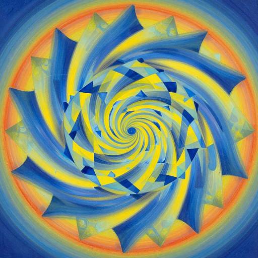 Abstract Geometric Pollock-Inspired Scene