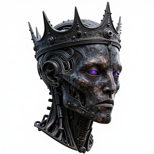 Biomechanical Dark Crowned Head