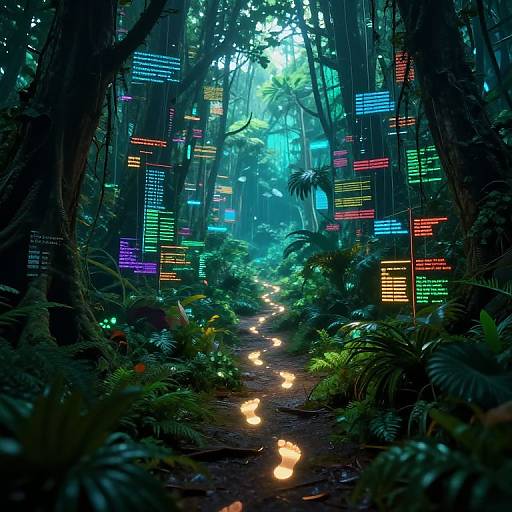 Glowing Footprints Through Data Jungle