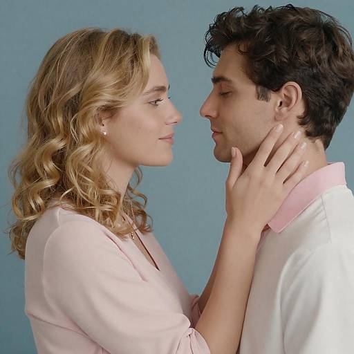 Romantic Couple in Soft Embrace