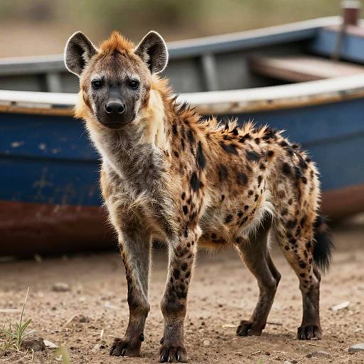 Photorealistic Anthro Hyena on Boat