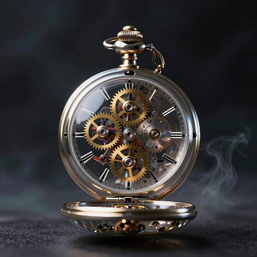 Transparent Vintage Steampunk Pocket Watch