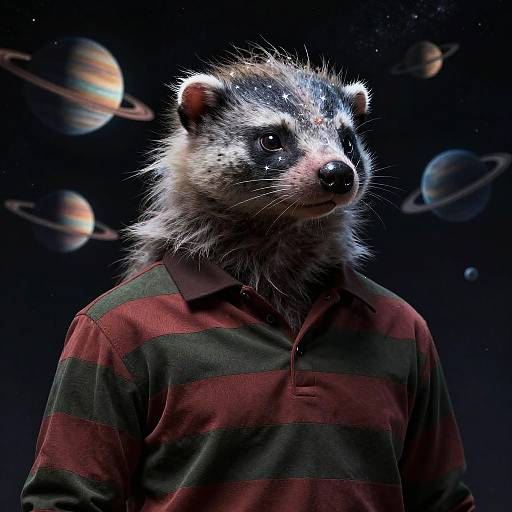 Galactic Freddy Krueger Weasel Hybrid Art