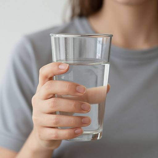 Woman Holding Glass of Water