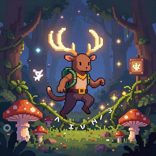 Enchanted Pixel Forest Spirit