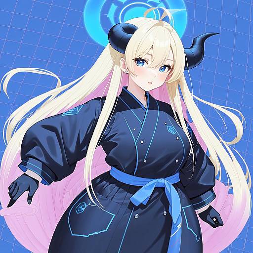 Illustration of Akari (blue archive), blue archive in the style of Wata do chinkuru