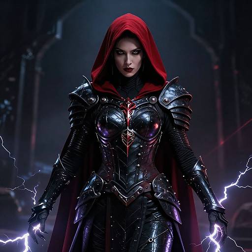 Powerful Female Sith Lord in Armor