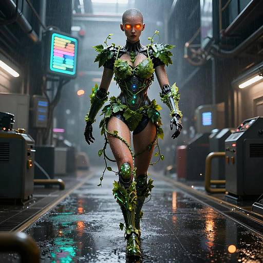 Neon Ink Wash Mech Pilot