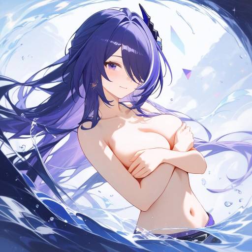 Adventurous Girl Under Luminous Moonlight
