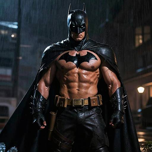 Batman Cowboy Shot in Dark Gotham