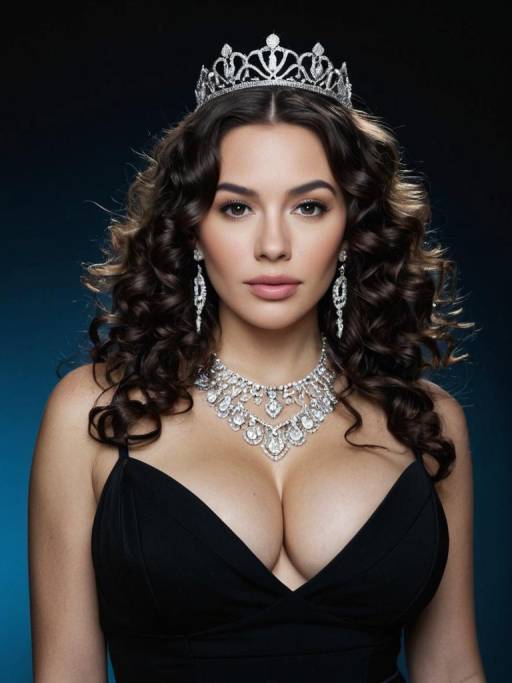 Elegant Woman with Tiara and Jewelry