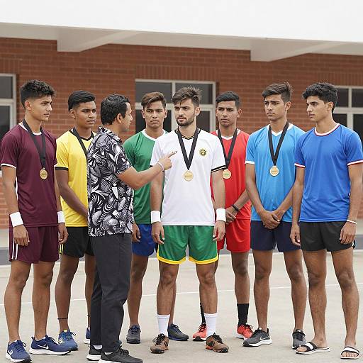 Athletic Young Men in Vibrant Sports Attire