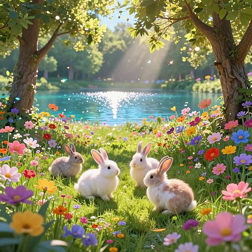 Ultra Realistic Magical Flower Meadow