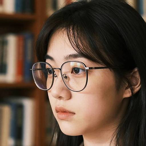 Cozy Intellectual Portrait with Glasses