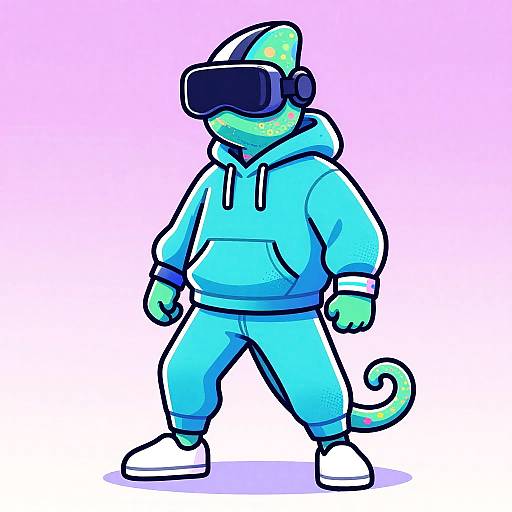 Interstellar Chameleon in Neon Dojo