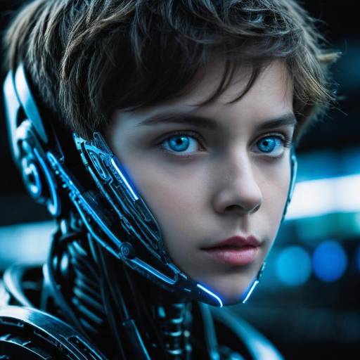 Alien Boy Portrait with Unique Features