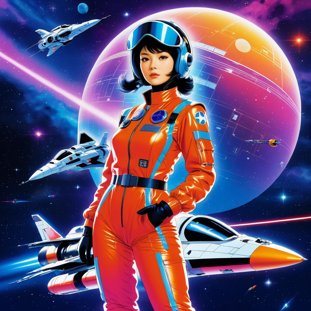 Futuristic Female Starfighter Pilot Adventure