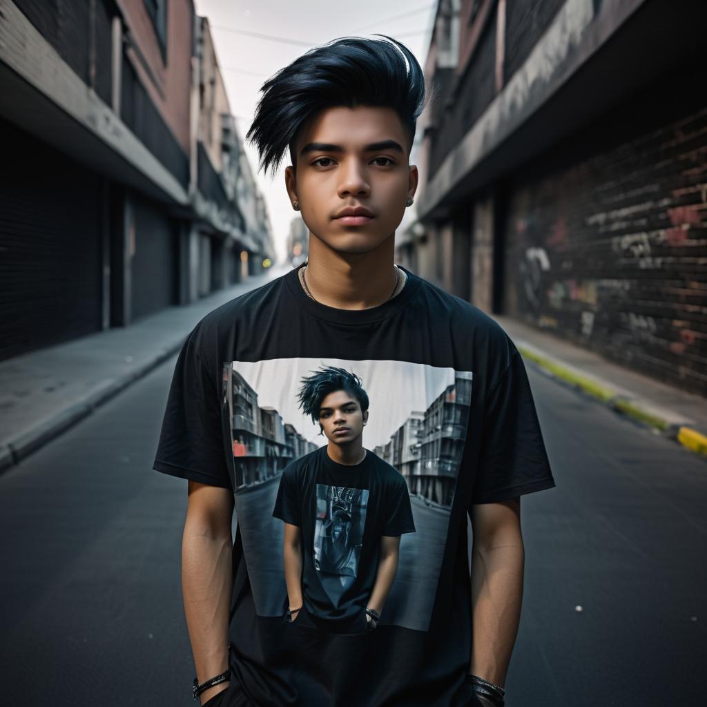 Urban Youth in Graphic T-Shirt