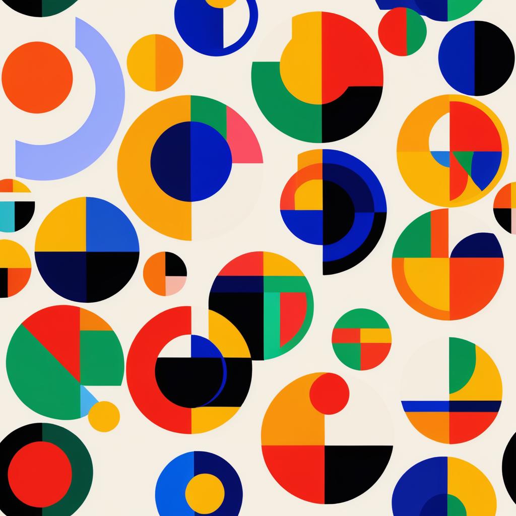 Minimalistic Digital Art Inspired by Delaunay