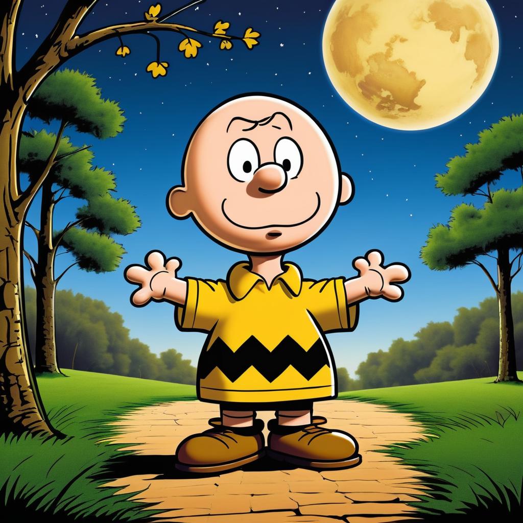 Humorous Charlie Brown Artwork in Jim Davis Style