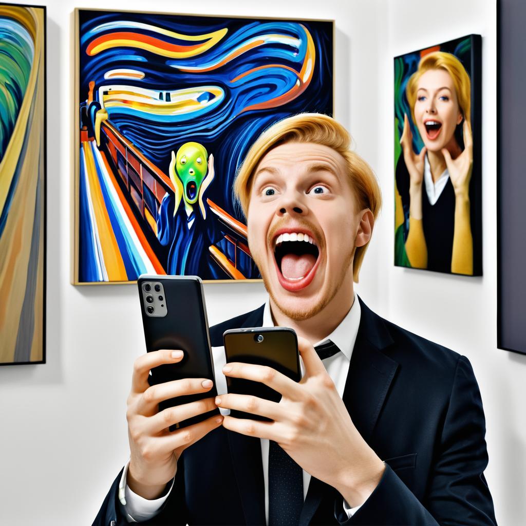 Modern Twist on Edvard Munch's The Scream