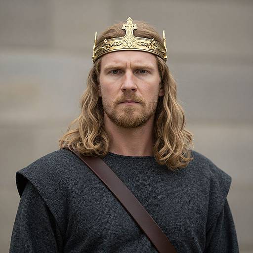 Medieval Man with Golden Crown