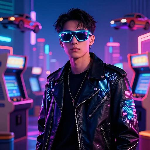 Trillwave Cyberpunk Neon Portrait