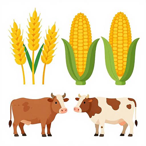 Bright Agriculture Clip Art Set